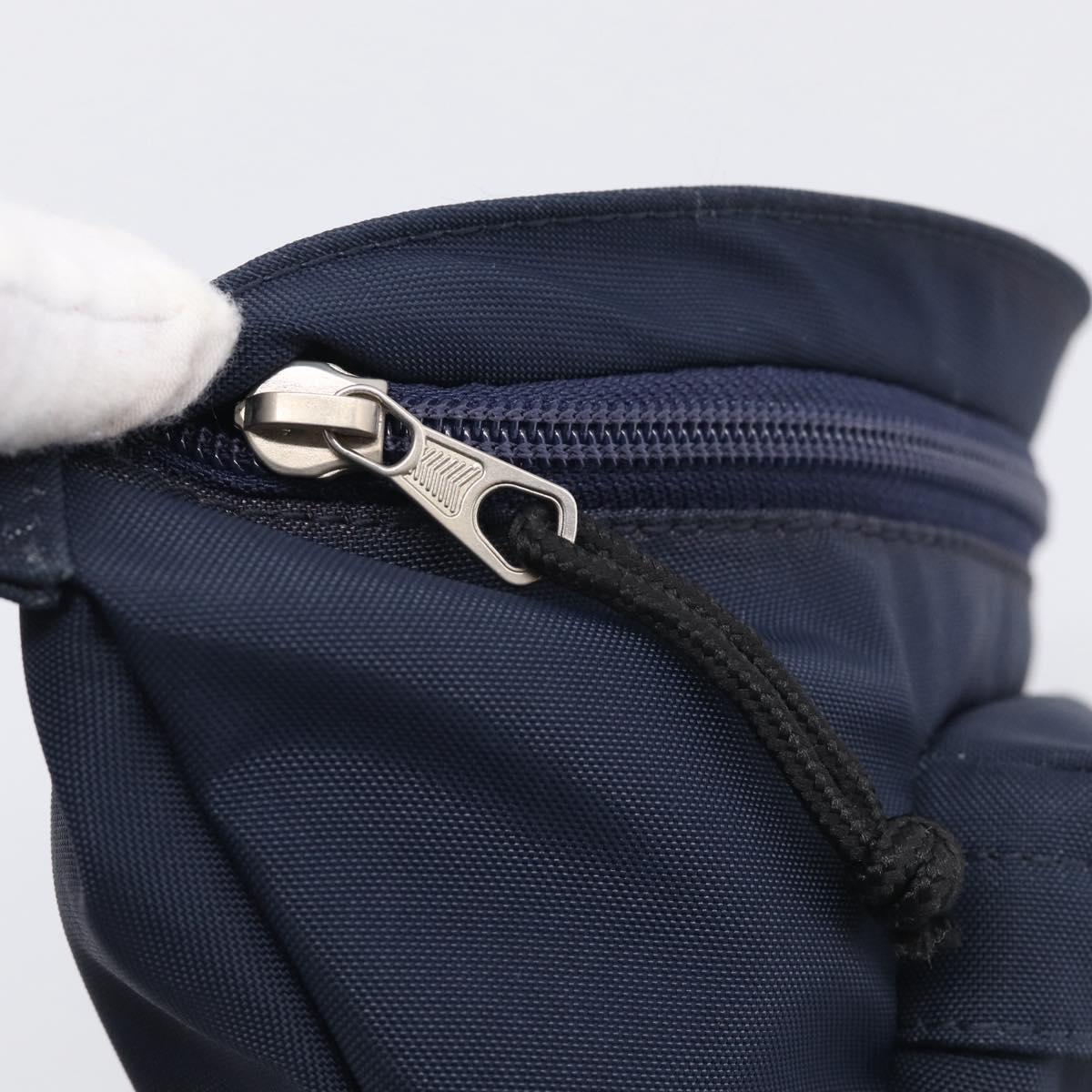 Balenciaga Waist Bag Nylon Navy Silver 533009 Auth ka6945