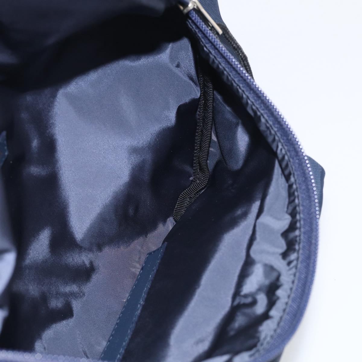 Balenciaga Waist Bag Nylon Navy Silver 533009 Auth ka6945