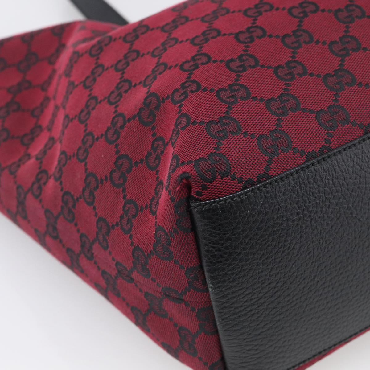 GUCCI GG Canvas Tote Bag Red 238696 Auth ka6948A