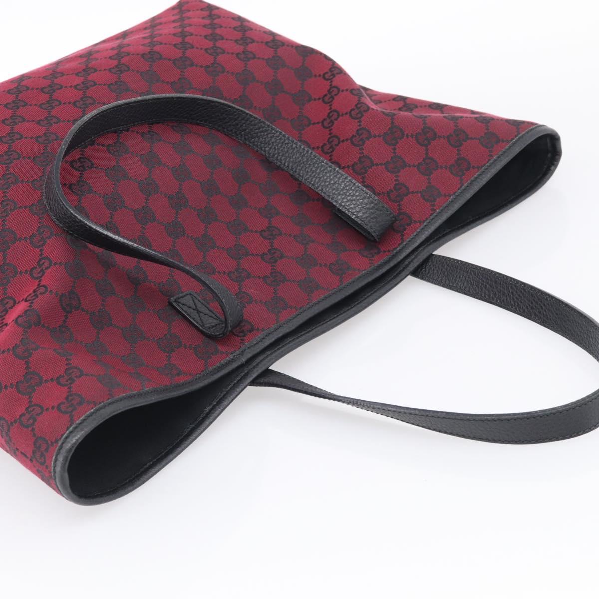 GUCCI GG Canvas Tote Bag Red 238696 Auth ka6948A