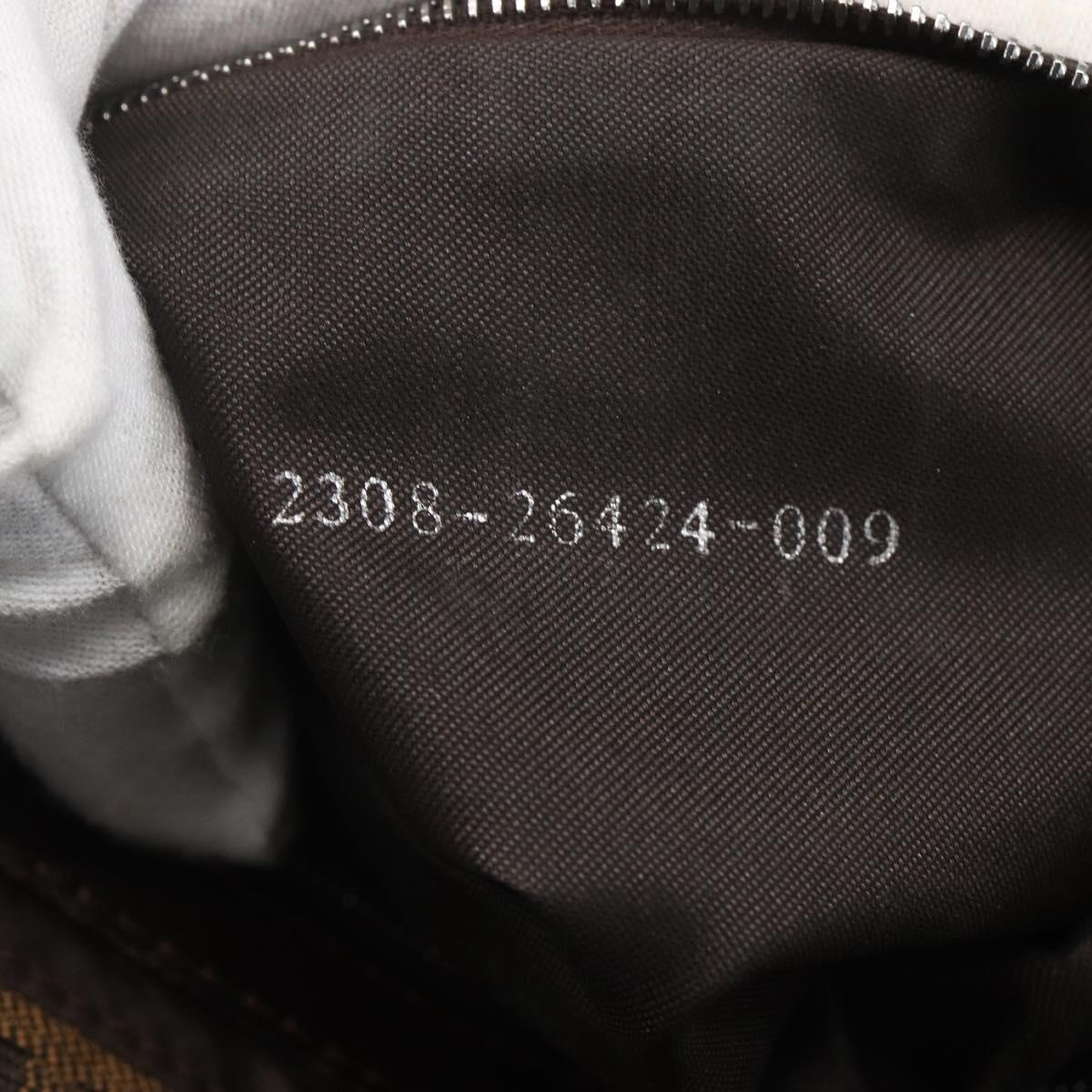 FENDI Zucca Canvas Mamma Baguette Shoulder Bag Black Brown Auth ka694SAV