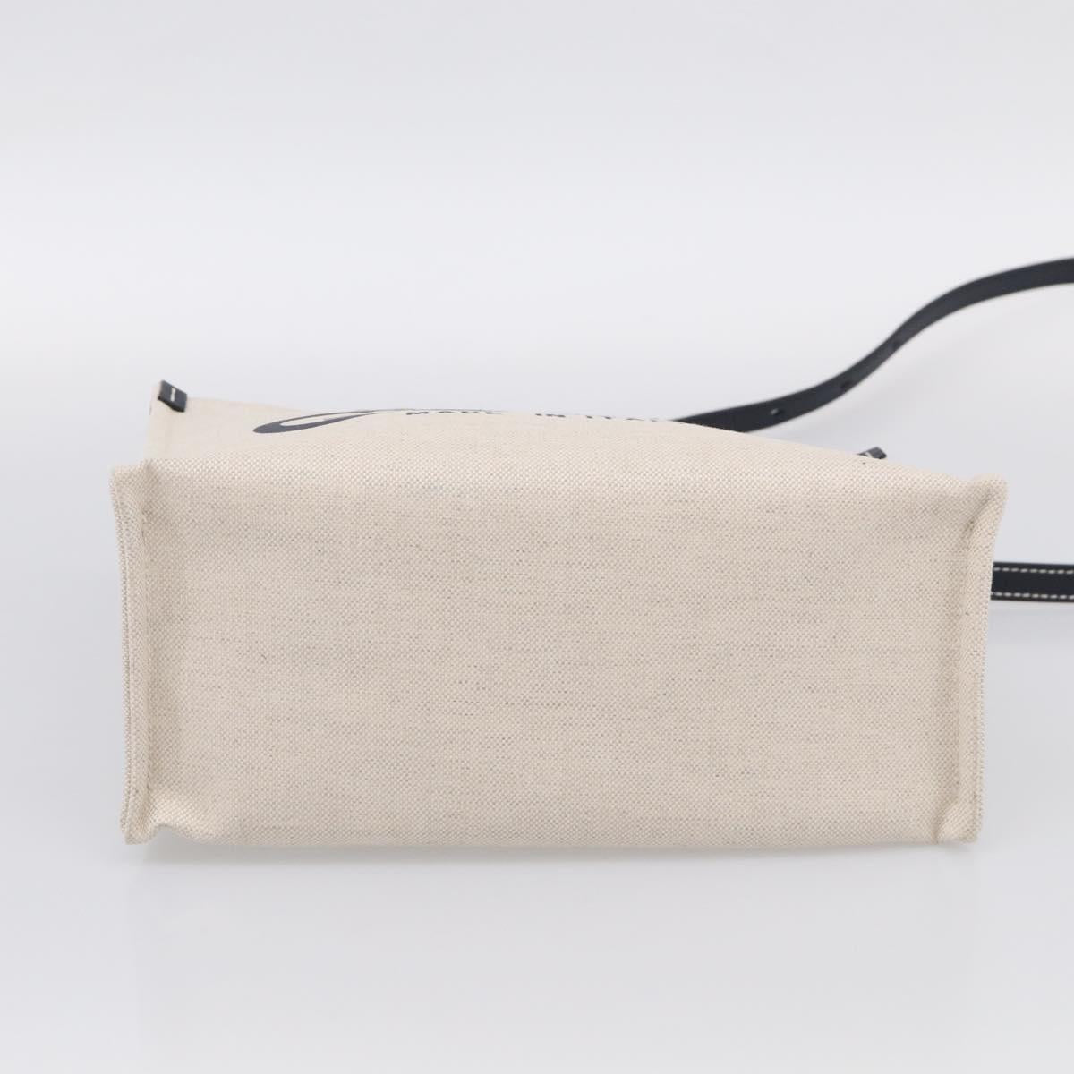 GUCCI Tote Bag Canvas 2way Ivory Silver 772144 Auth ka6953V