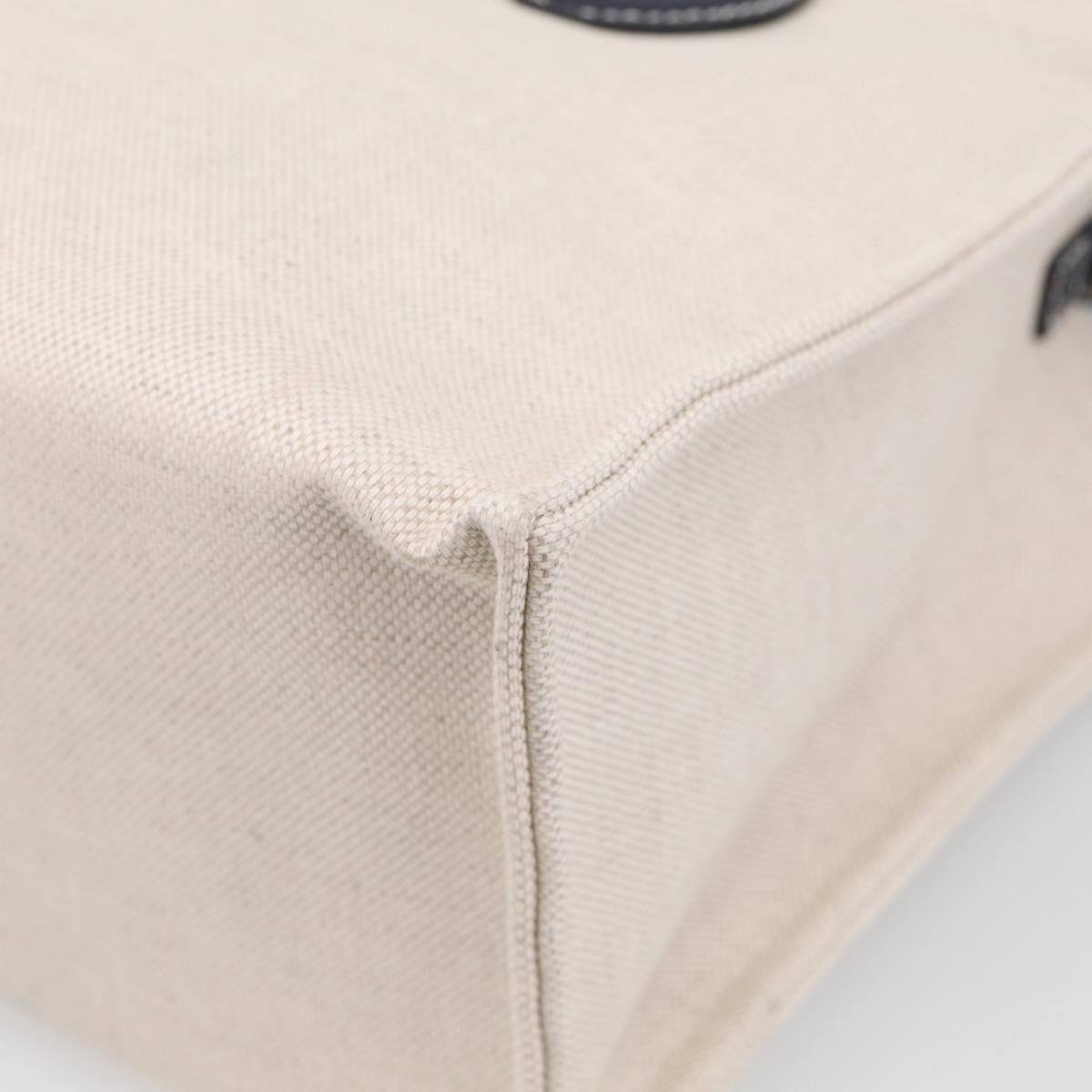 GUCCI Tote Bag Canvas 2way Ivory Silver 772144 Auth ka6953V