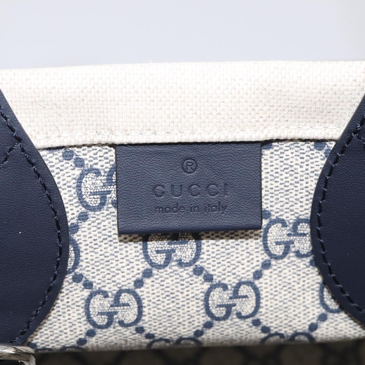 GUCCI Tote Bag Canvas 2way Ivory Silver 772144 Auth ka6953V