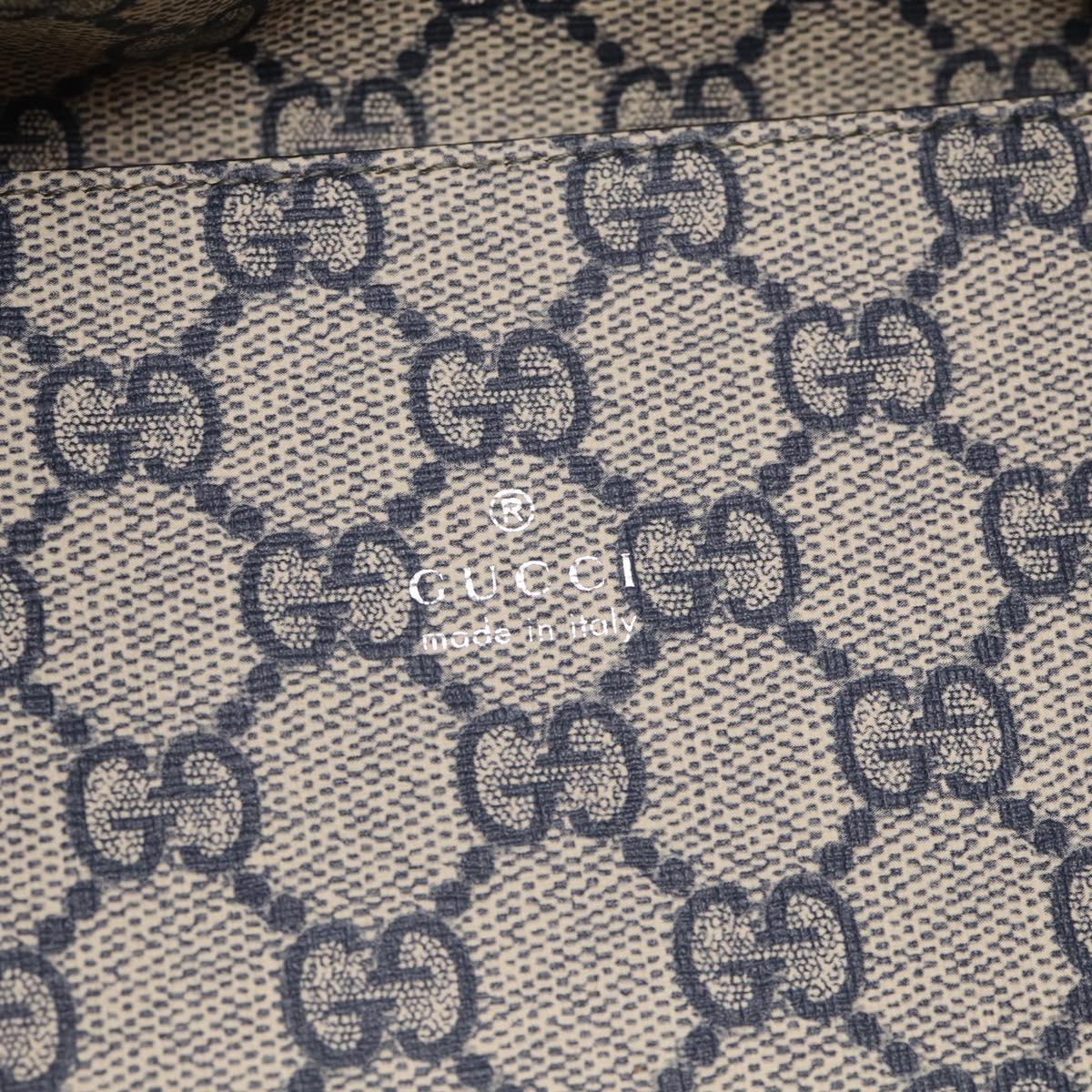 GUCCI Tote Bag Canvas 2way Ivory Silver 772144 Auth ka6953V