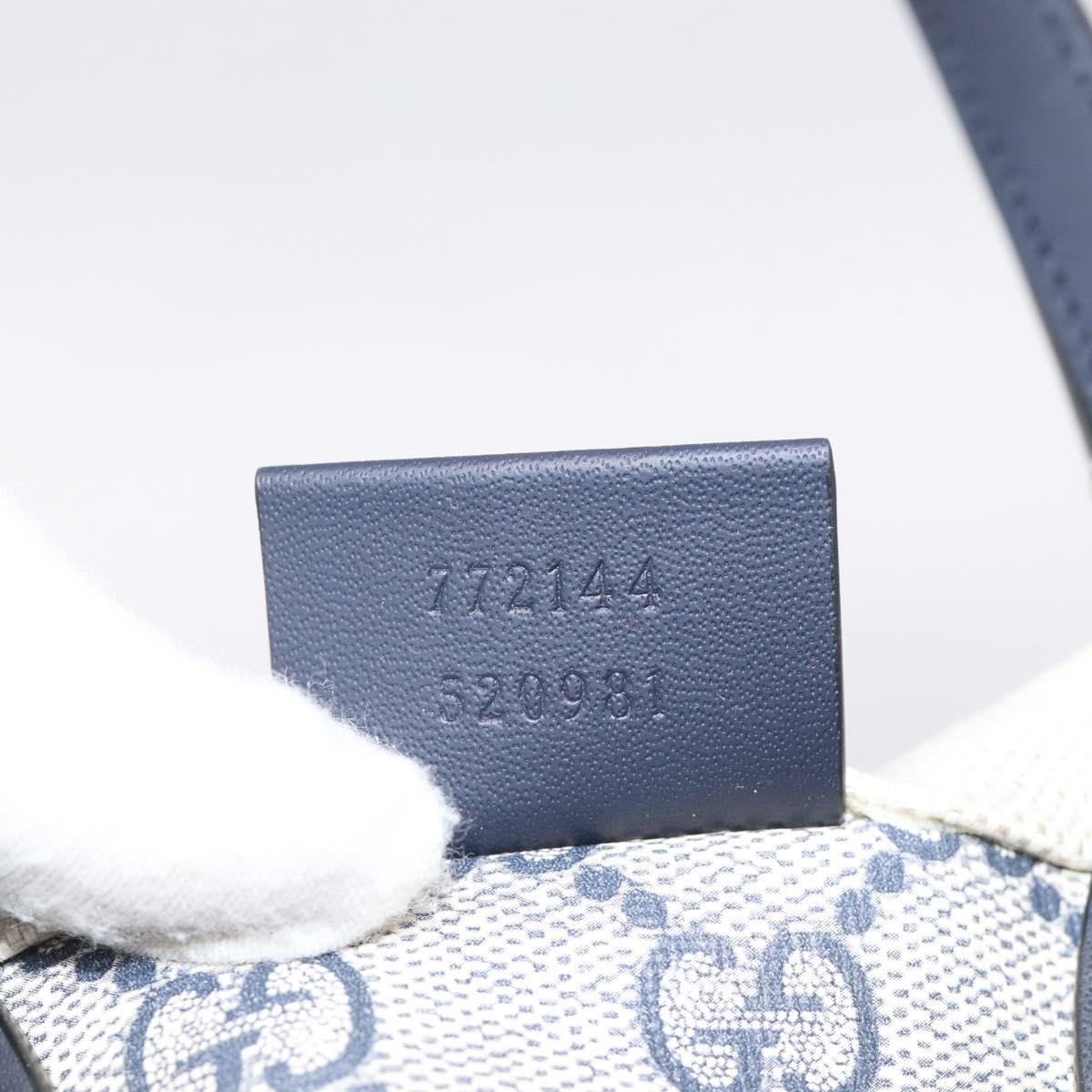 GUCCI Tote Bag Canvas 2way Ivory Silver 772144 Auth ka6953V