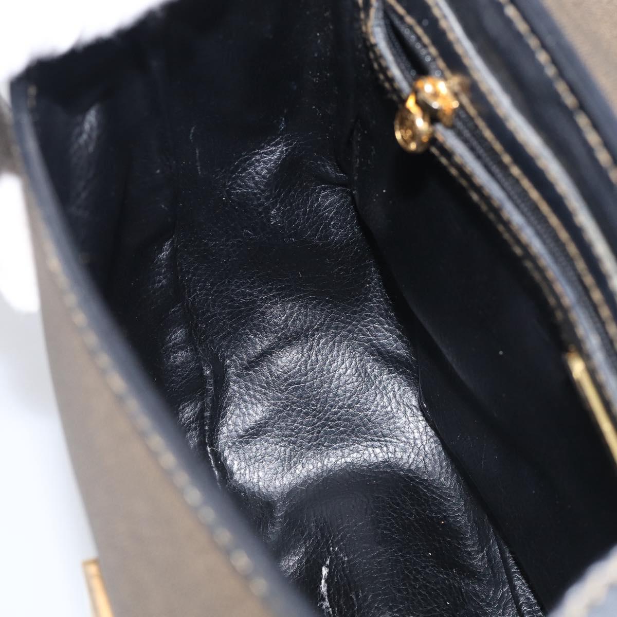 FENDI Shoulder Bag Coated Canvas Beige Gold Auth ka6955