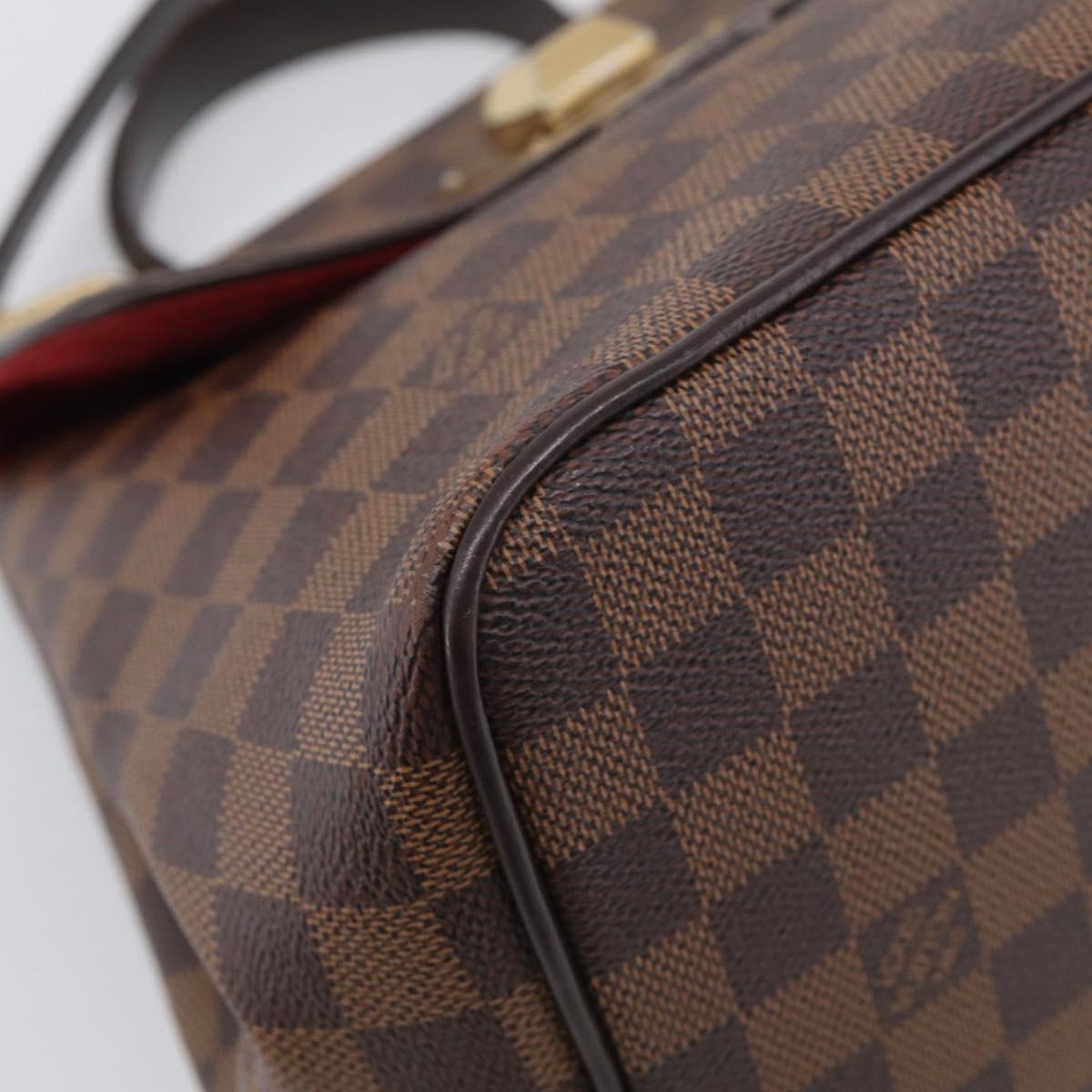 LOUIS VUITTON Damier Ebene Bergamo PM Hand Bag 2way N41167 LV Auth ka6956A