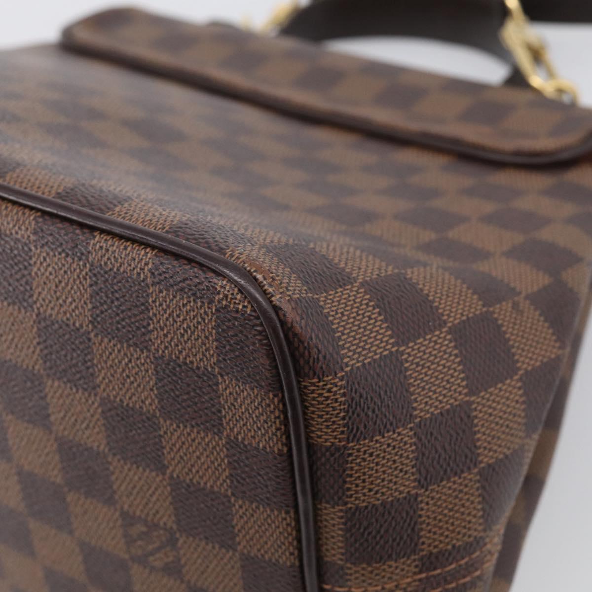 LOUIS VUITTON Damier Ebene Bergamo PM Hand Bag 2way N41167 LV Auth ka6956A