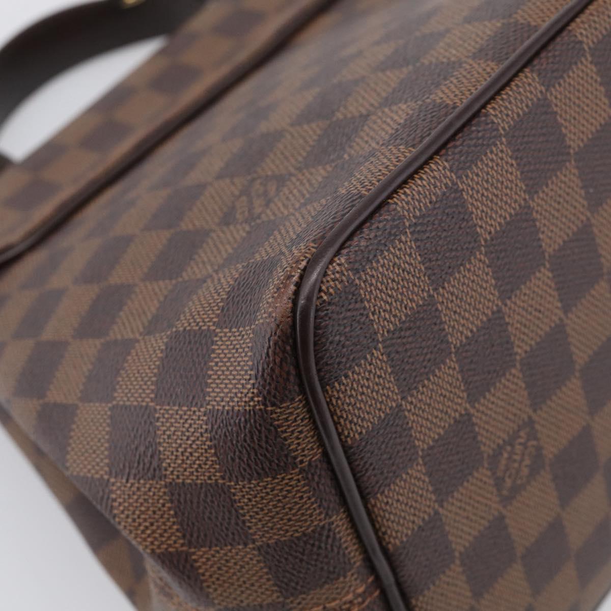 LOUIS VUITTON Damier Ebene Bergamo PM Hand Bag 2way N41167 LV Auth ka6956A