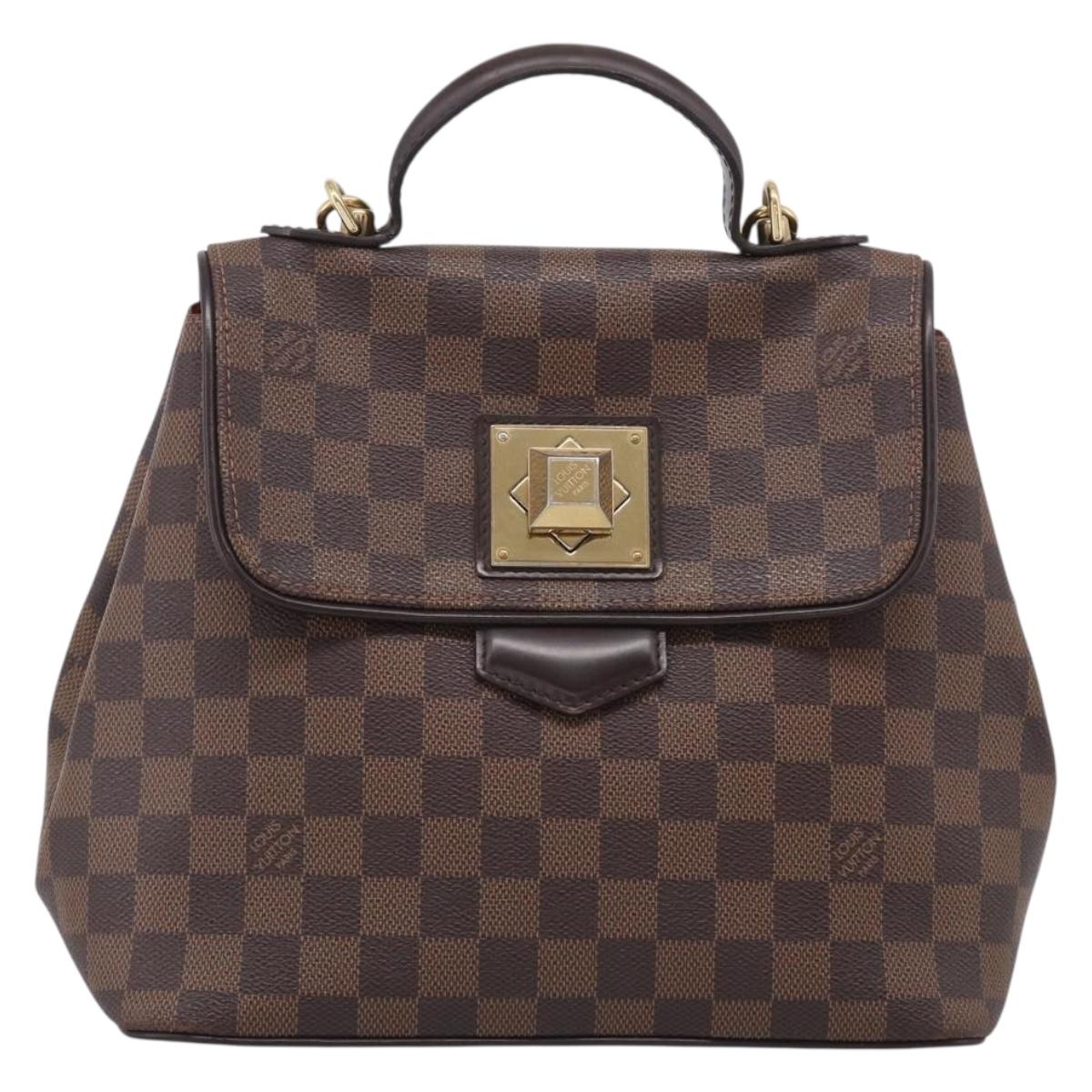 LOUIS VUITTON Damier Ebene Bergamo PM Hand Bag 2way N41167 LV Auth ka6956A