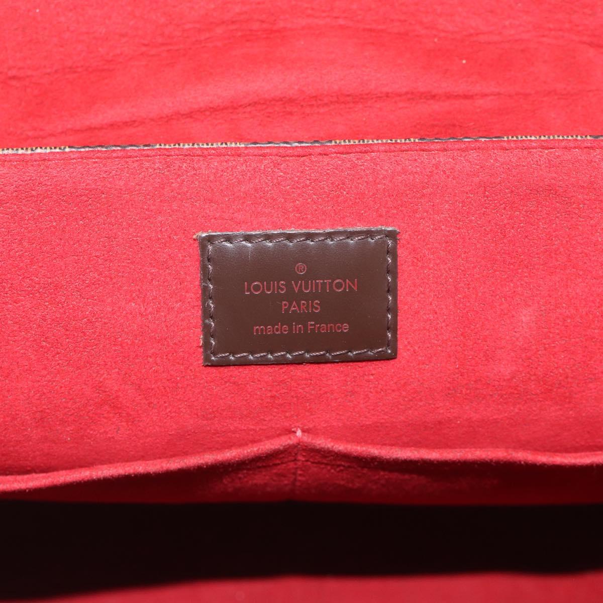 LOUIS VUITTON Damier Ebene Bergamo PM Hand Bag 2way N41167 LV Auth ka6956A