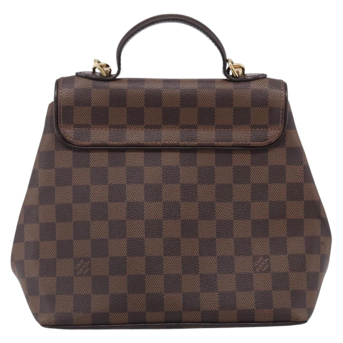 LOUIS VUITTON Damier Ebene Bergamo PM Hand Bag 2way N41167 LV Auth ka6956A