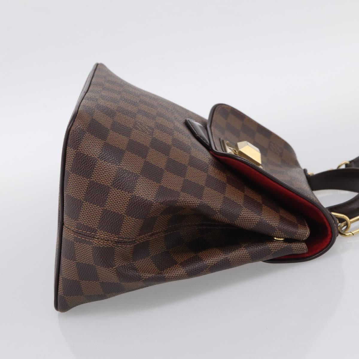 LOUIS VUITTON Damier Ebene Bergamo PM Hand Bag 2way N41167 LV Auth ka6956A