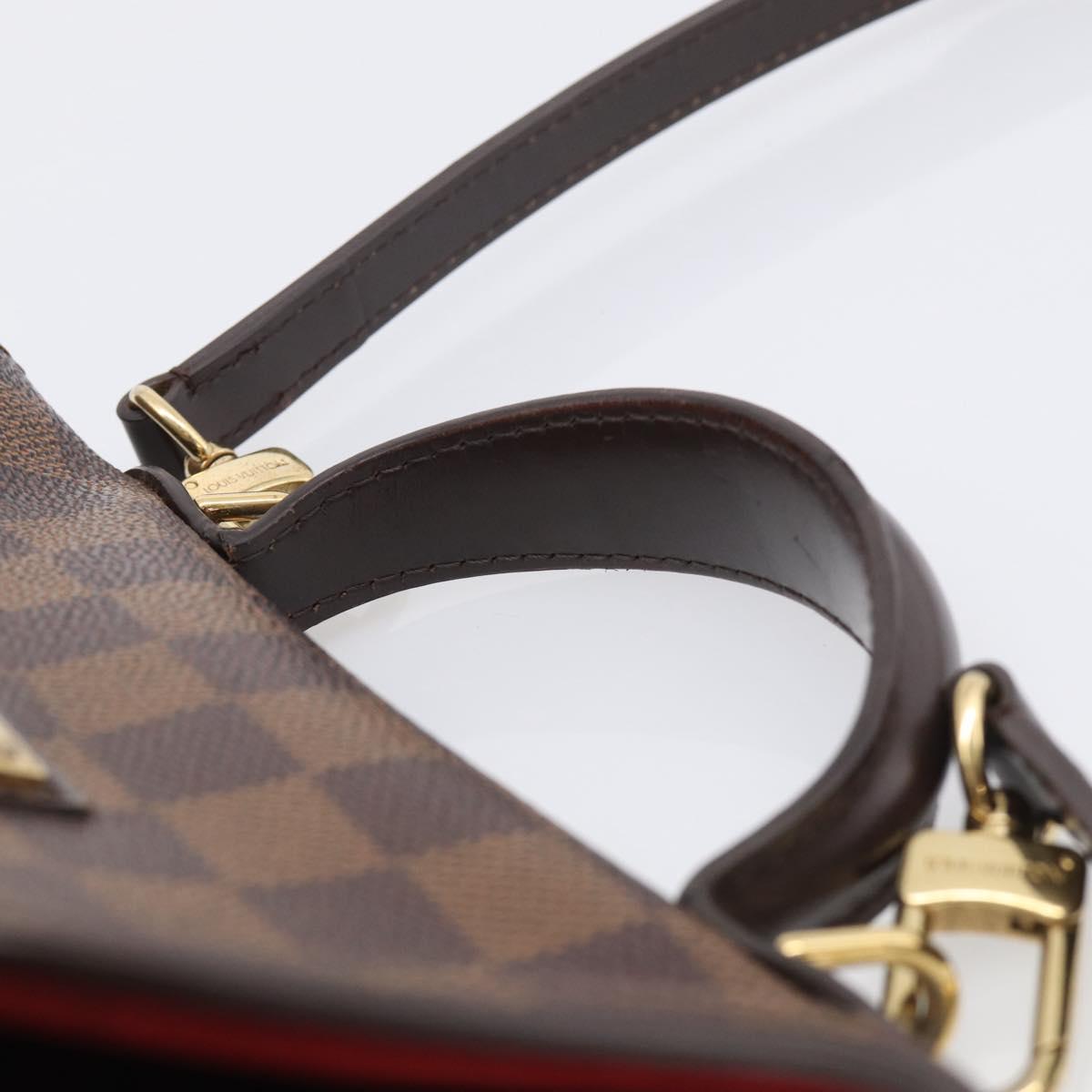 LOUIS VUITTON Damier Ebene Bergamo PM Hand Bag 2way N41167 LV Auth ka6956A