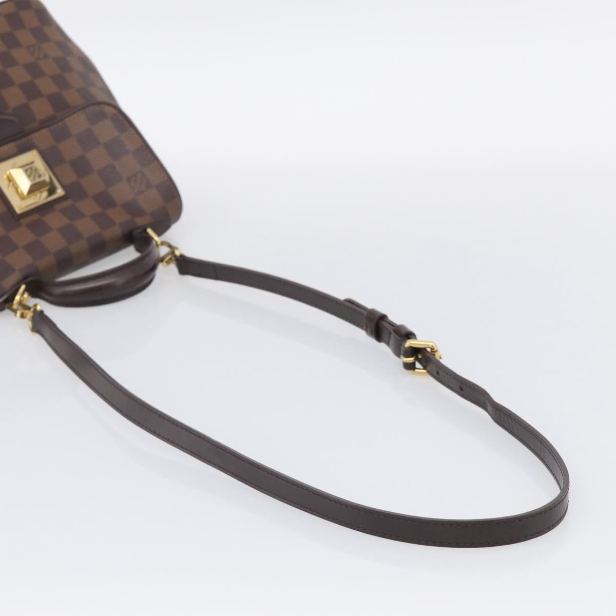 LOUIS VUITTON Damier Ebene Bergamo PM Hand Bag 2way N41167 LV Auth ka6956A