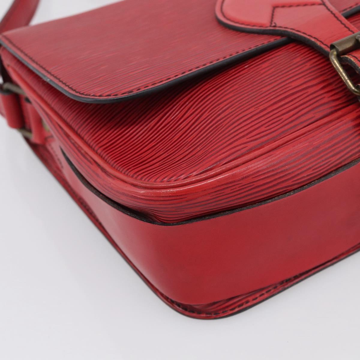 LOUIS VUITTON Epi Cartouchiere MM Shoulder Bag Red M52247 LV Auth ka6960