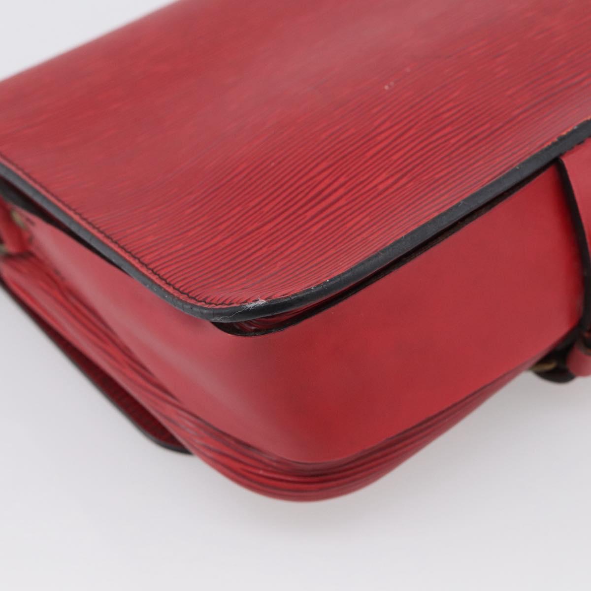 LOUIS VUITTON Epi Cartouchiere MM Shoulder Bag Red M52247 LV Auth ka6960