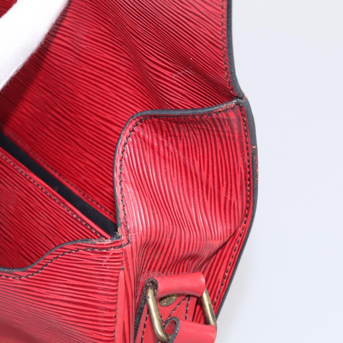 LOUIS VUITTON Epi Cartouchiere MM Shoulder Bag Red M52247 LV Auth ka6960