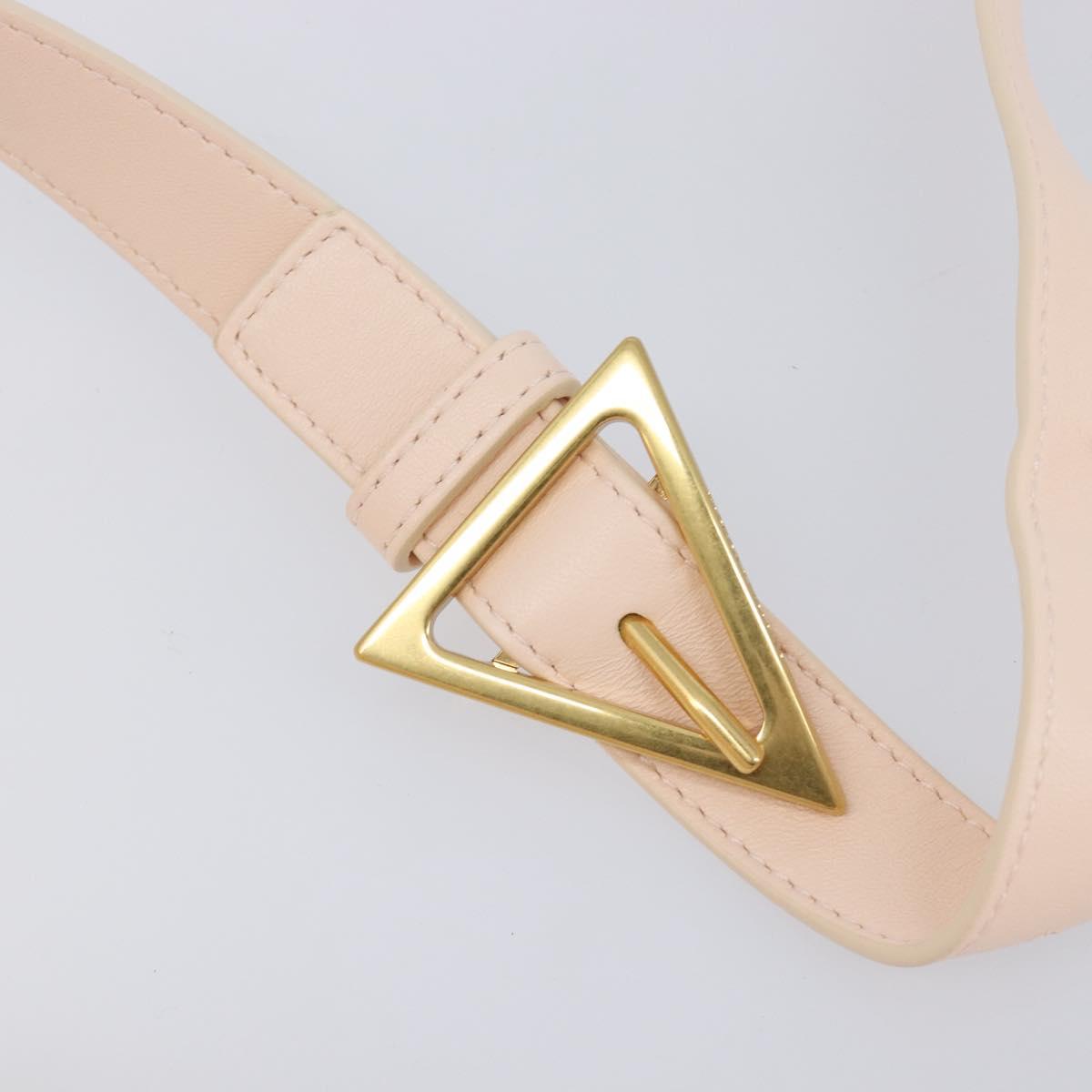Bottega Veneta MAXI INTRECCIATO Cassette Bag Leather Pink Gold Auth ka6962M