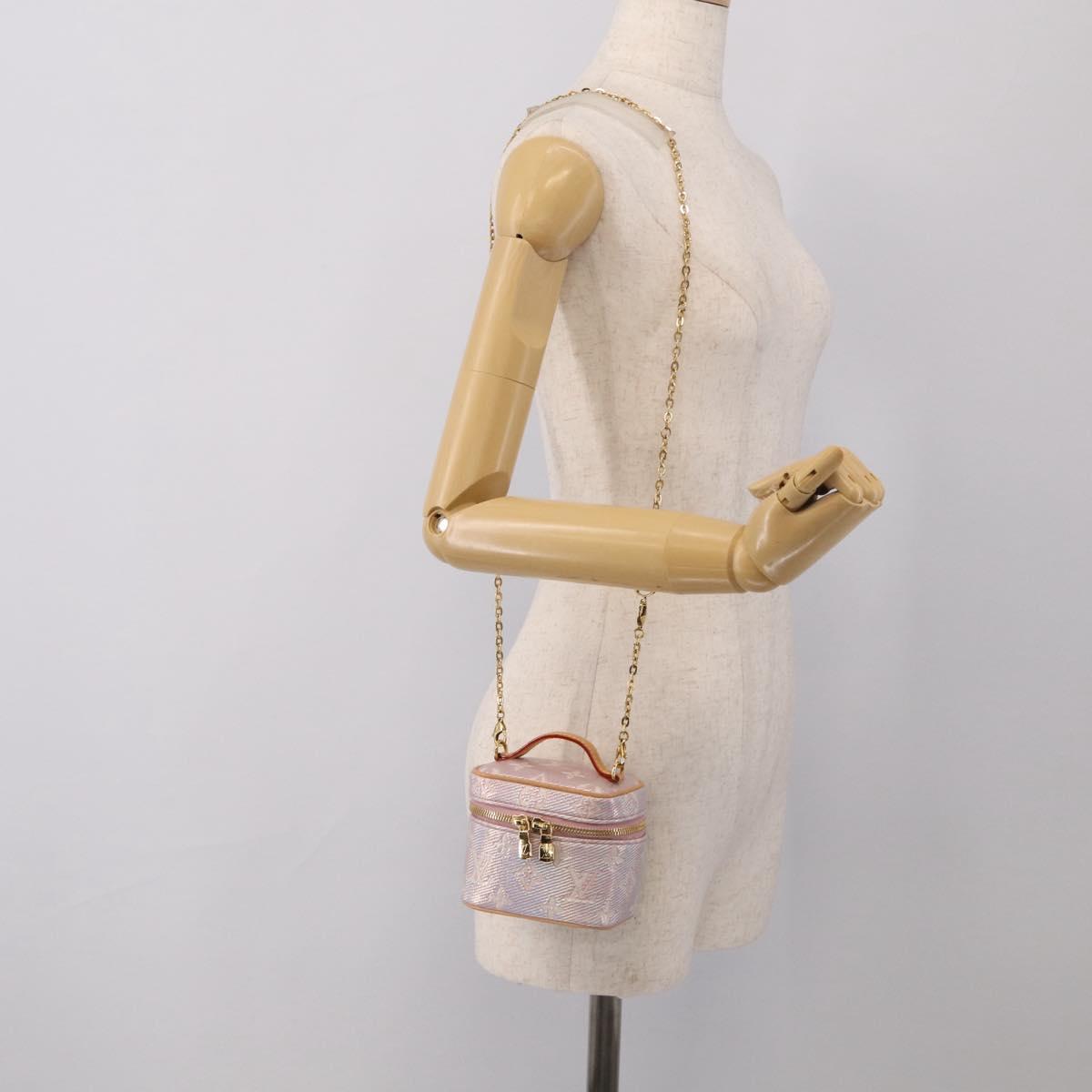 LOUIS VUITTON Monogram micro vanity Shoulder Bag Pink M82527 LV Auth ka6964SM