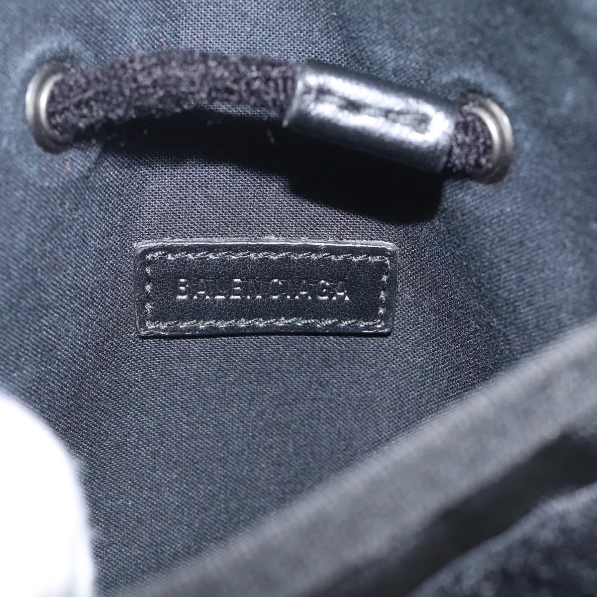 Balenciaga Shoulder Bag Canvas Black 532298 Auth ka6966