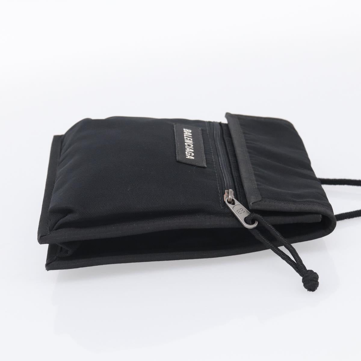 Balenciaga Shoulder Bag Canvas Black 532298 Auth ka6966