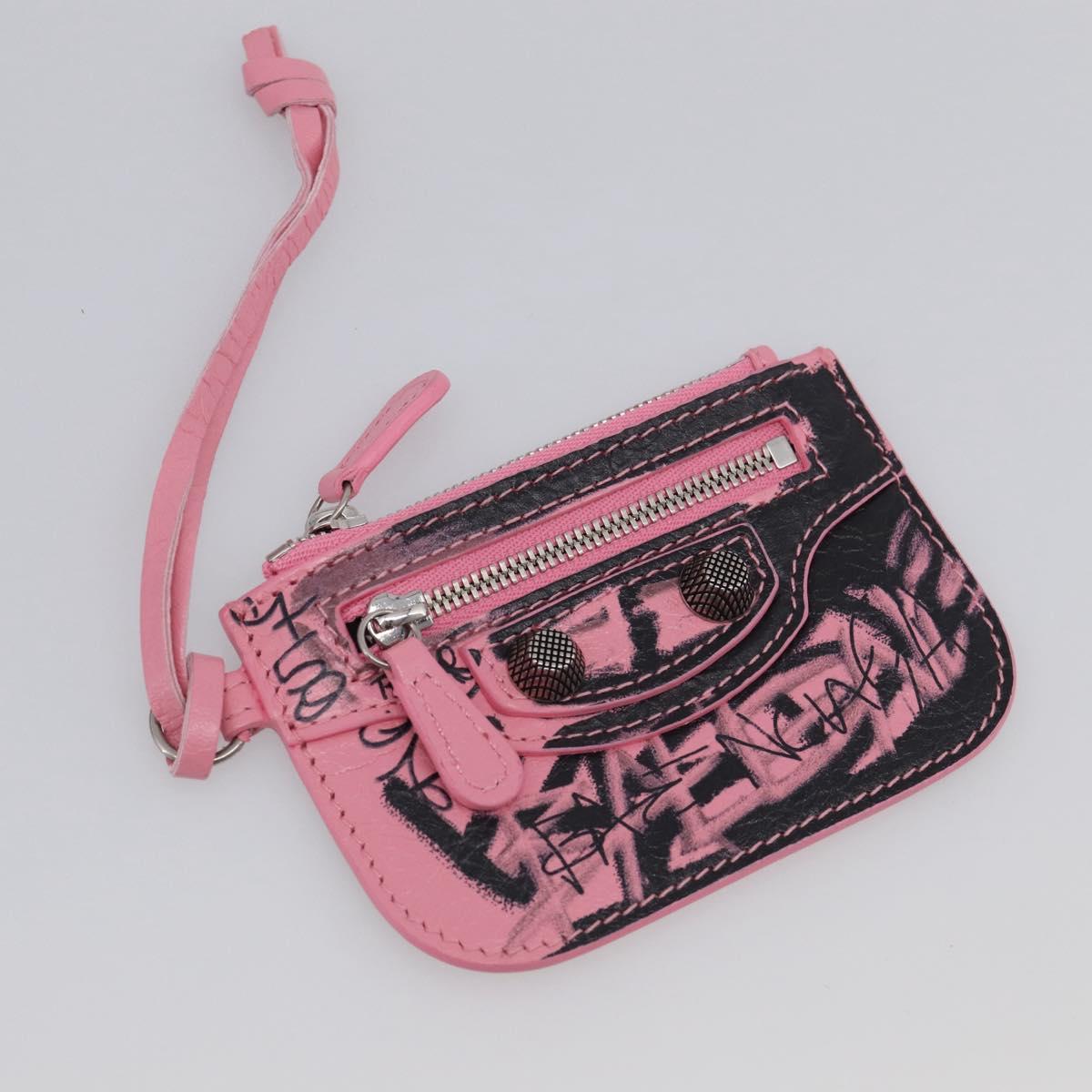Balenciaga Le Cagoule XS Shoulder Bag Leather Pink Silver 671309 Auth ka6967SAM