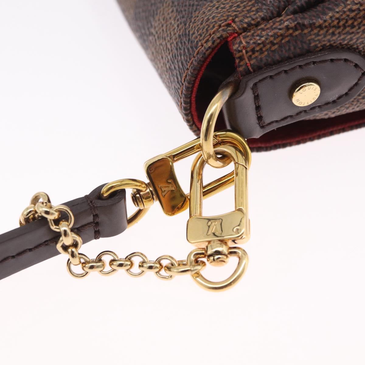 LOUIS VUITTON Damier Ebene Favorit MM Shoulder Bag 2way M41129 LV Auth ka6968V