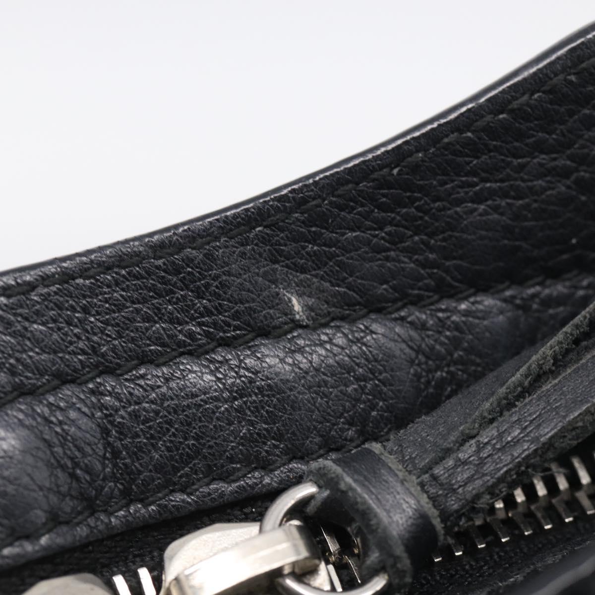 Balenciaga Mini City Hand Bag Leather 2way Black Silver 300295 Auth ka6969M