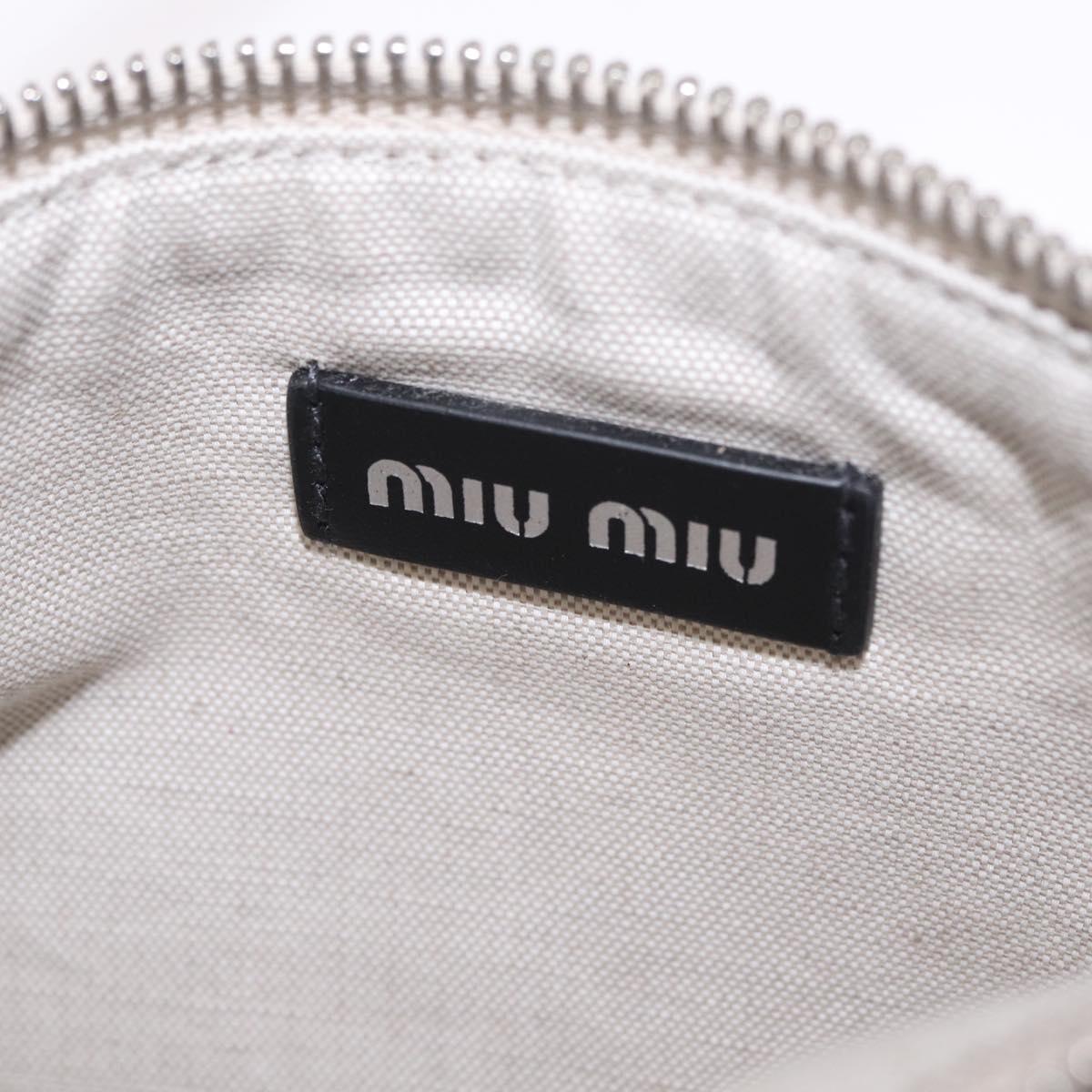 Miu Miu IVY Mesh Tote Bag Canvas Black Auth ka6970A