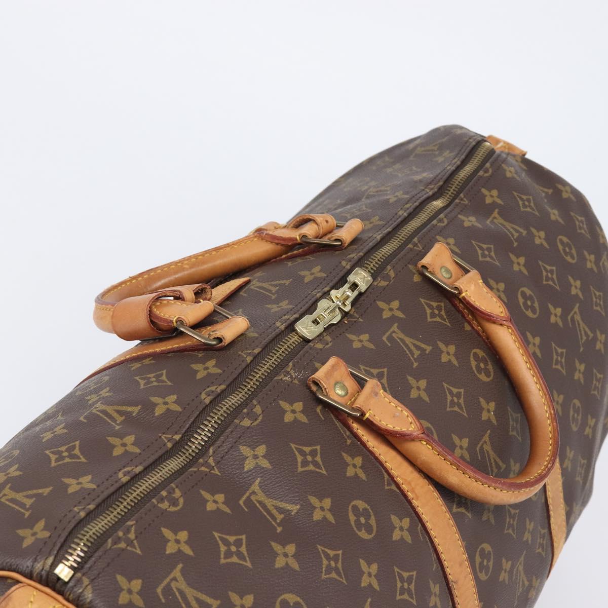 LOUIS VUITTON Monogram Keepall 55 Boston Bag M41424 LV Auth ka6971