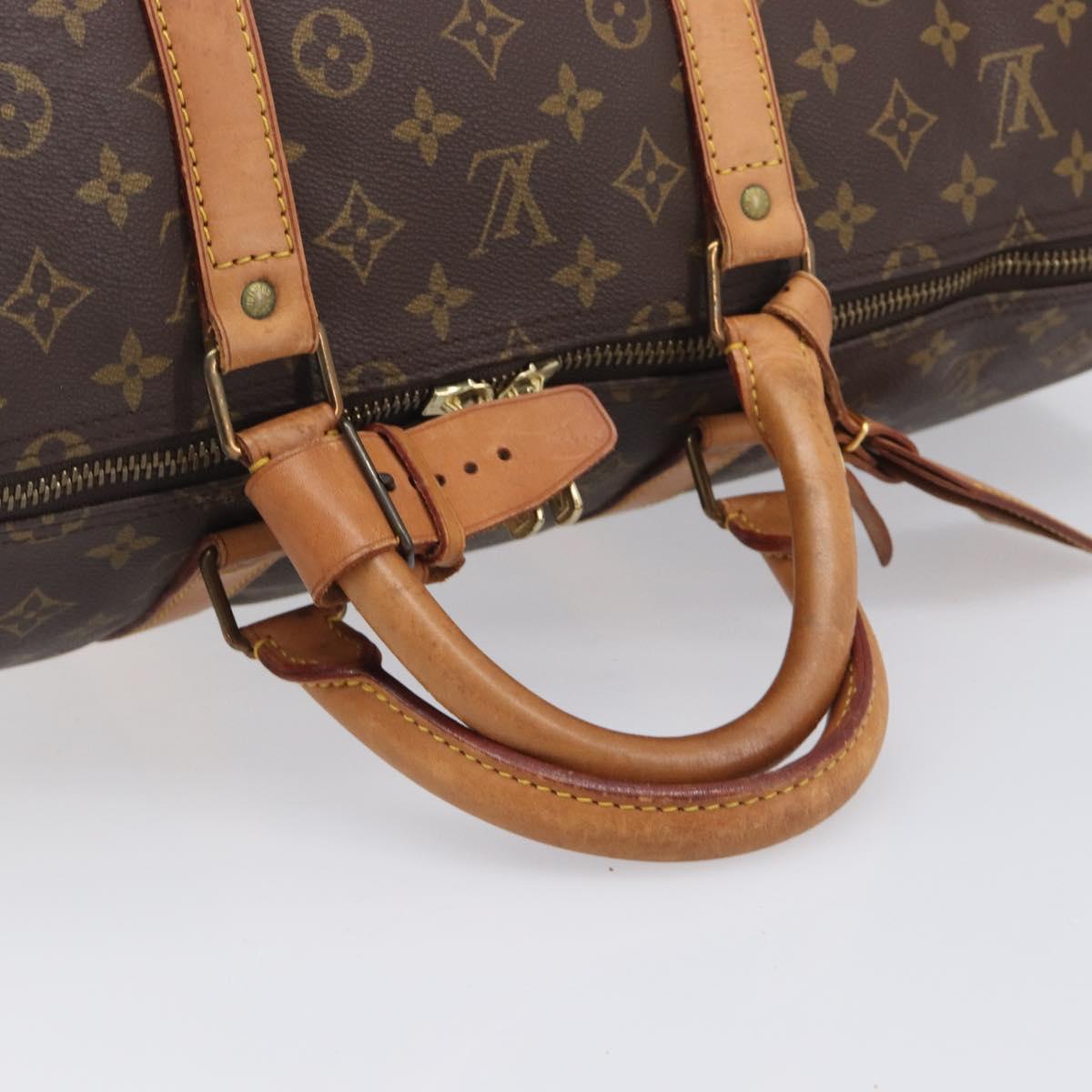 LOUIS VUITTON Monogram Keepall 55 Boston Bag M41424 LV Auth ka6971