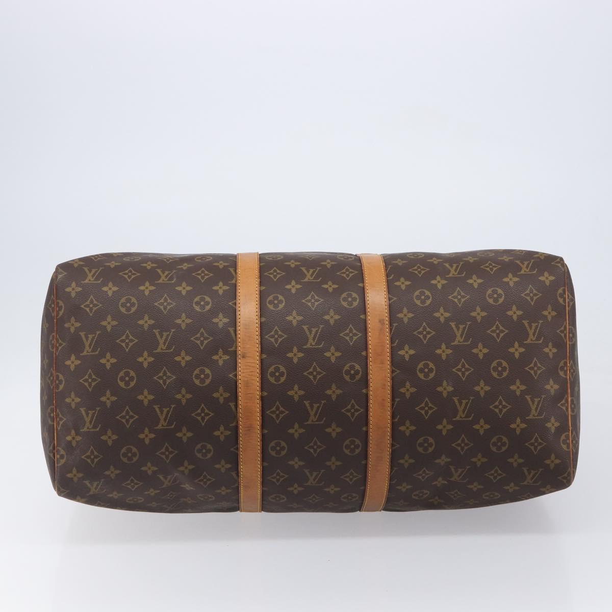 LOUIS VUITTON Monogram Keepall 55 Boston Bag M41424 LV Auth ka6971