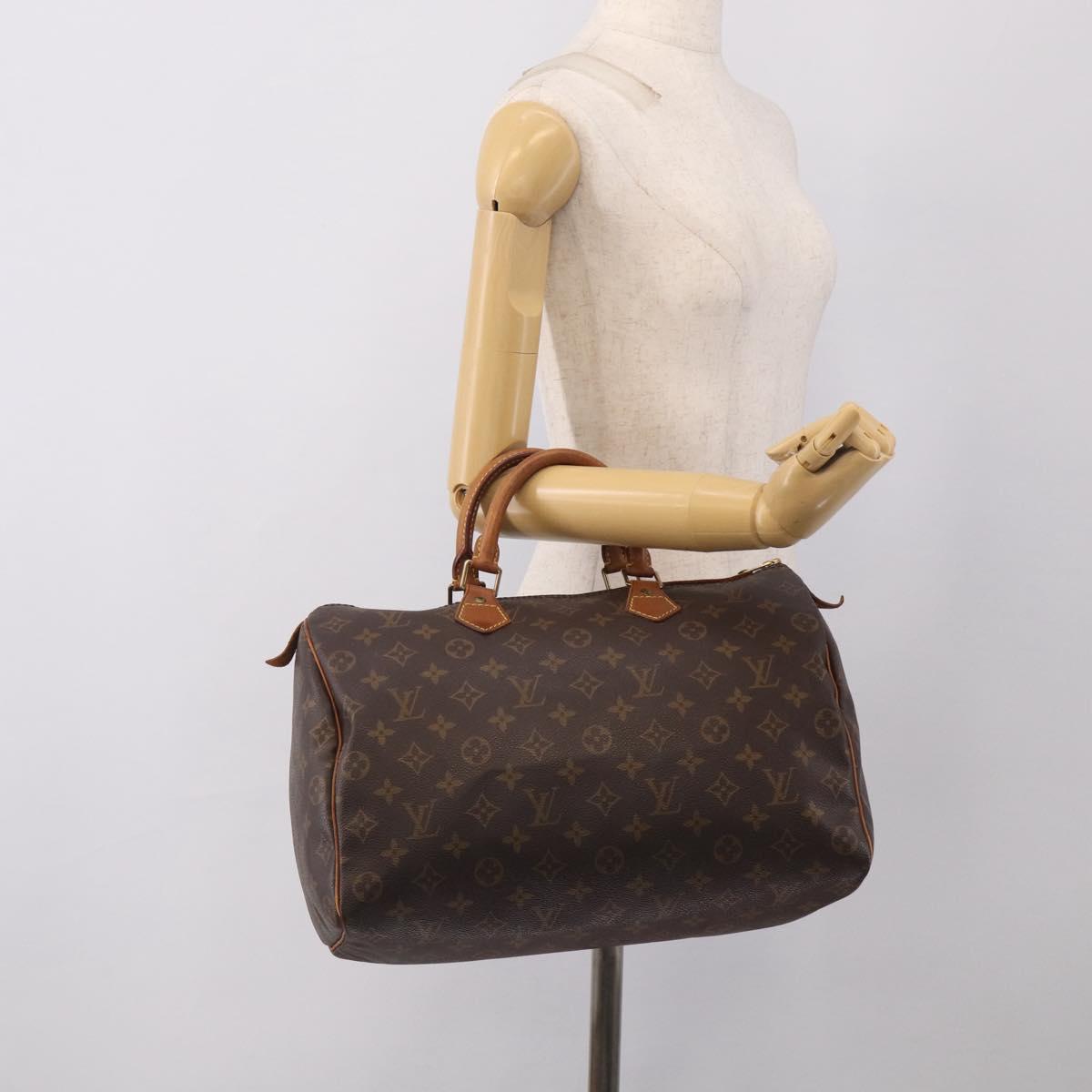 LOUIS VUITTON Monogram Speedy 35 Hand Bag M41524 LV Auth ka6972