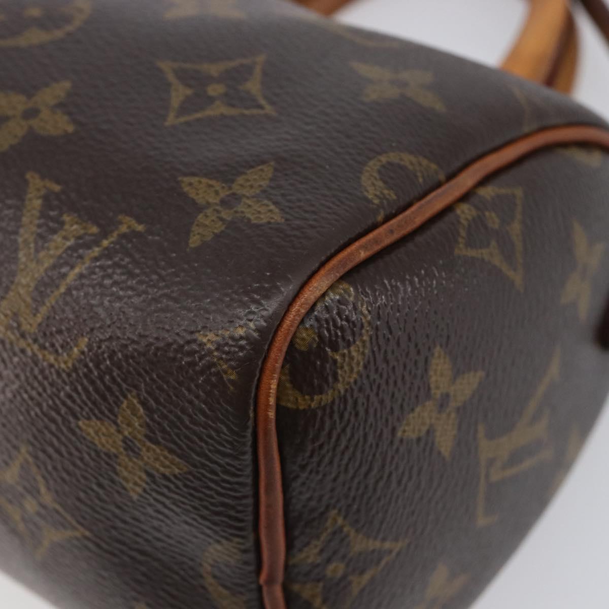 LOUIS VUITTON Monogram Nano Speedy Shoulder Bag 2way M61252 LV Auth ka6975A