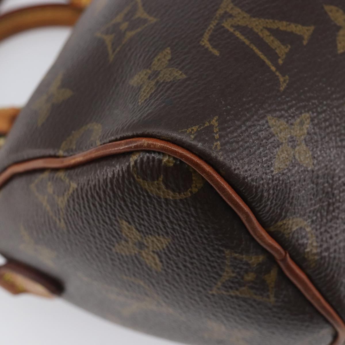LOUIS VUITTON Monogram Nano Speedy Shoulder Bag 2way M61252 LV Auth ka6975A