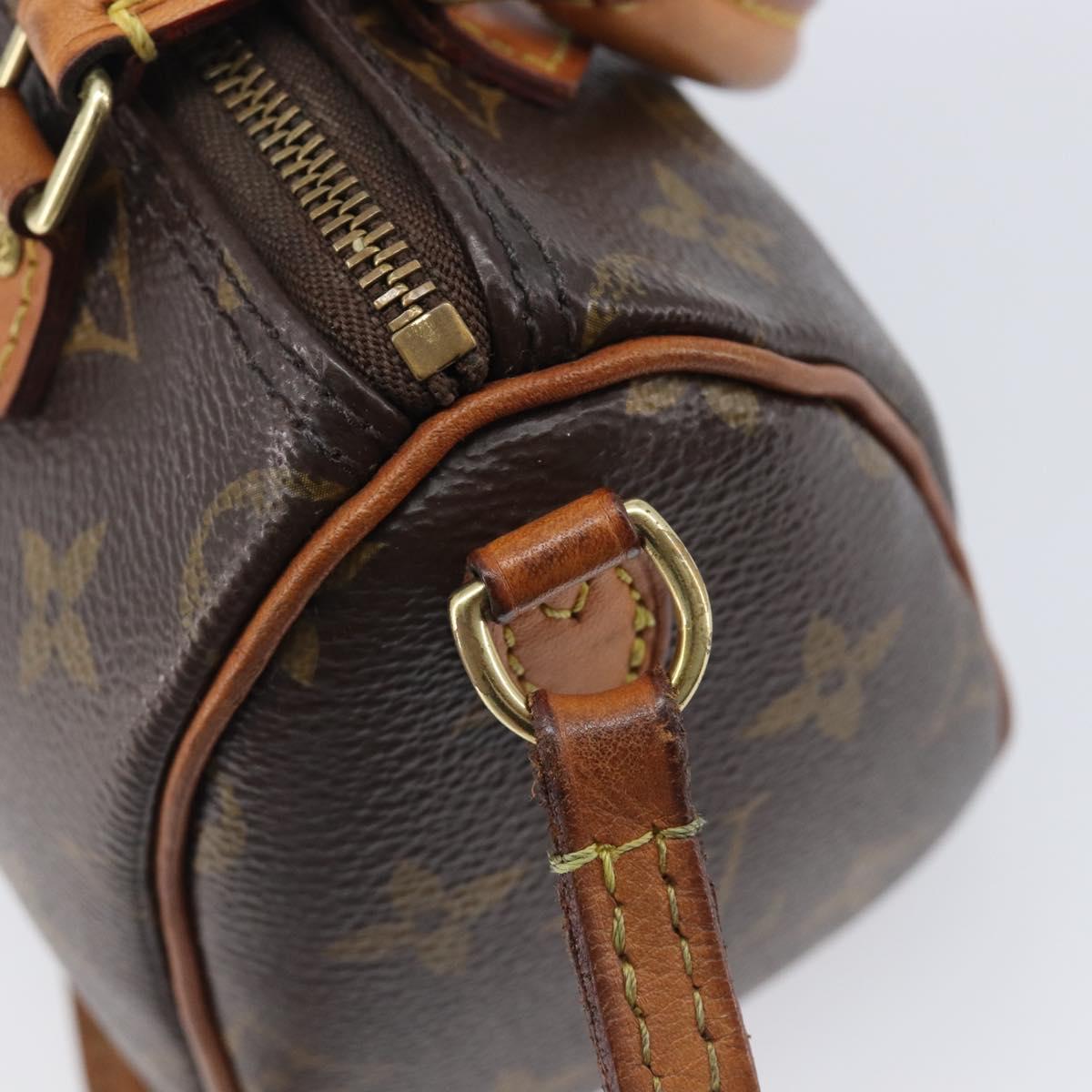 LOUIS VUITTON Monogram Nano Speedy Shoulder Bag 2way M61252 LV Auth ka6975A