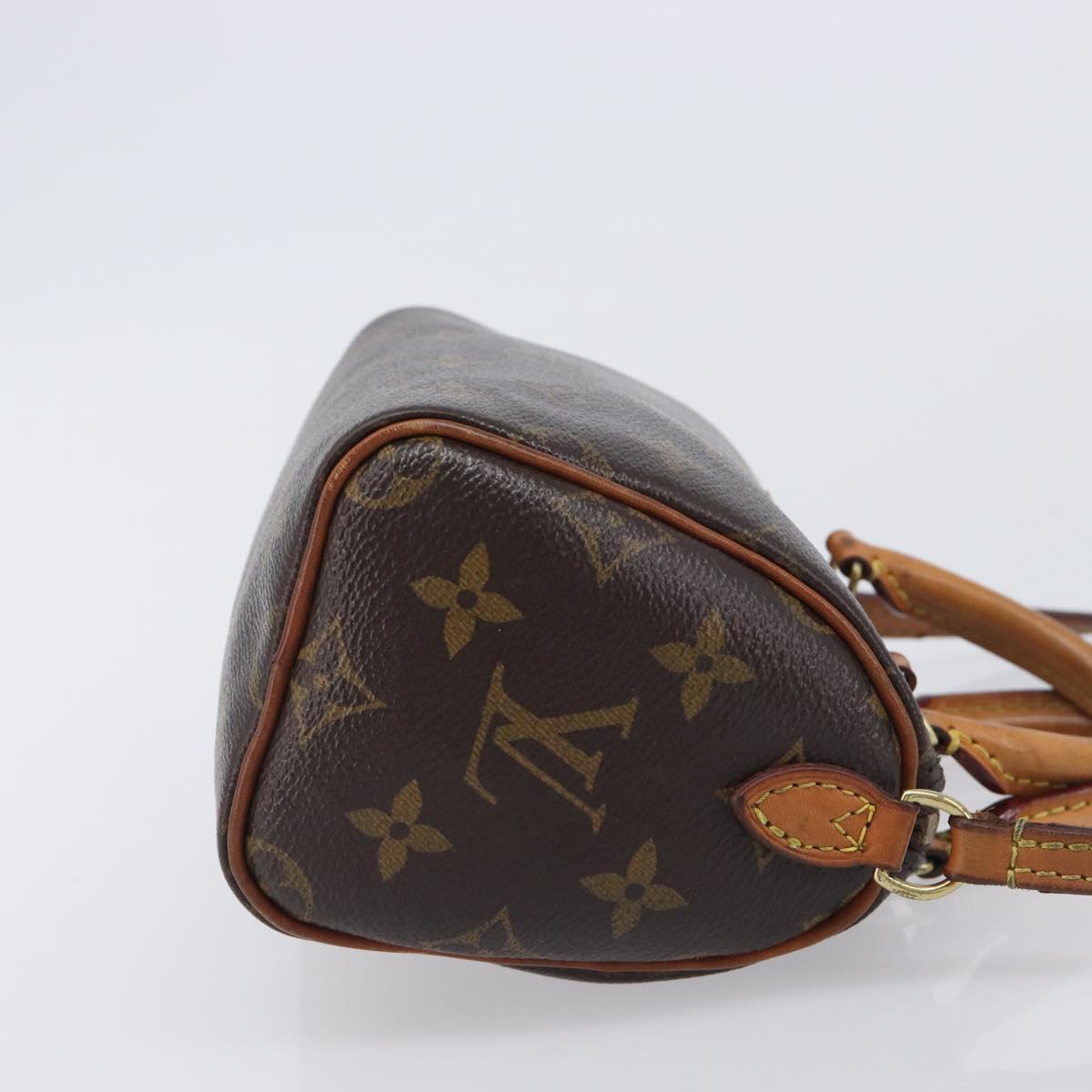 LOUIS VUITTON Monogram Nano Speedy Shoulder Bag 2way M61252 LV Auth ka6975A