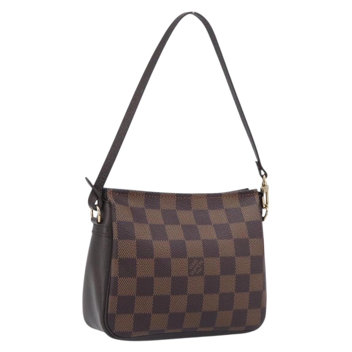 LOUIS VUITTON Damier Ebene Trousse Makeup Pouch N51982 LV Auth ka6980V