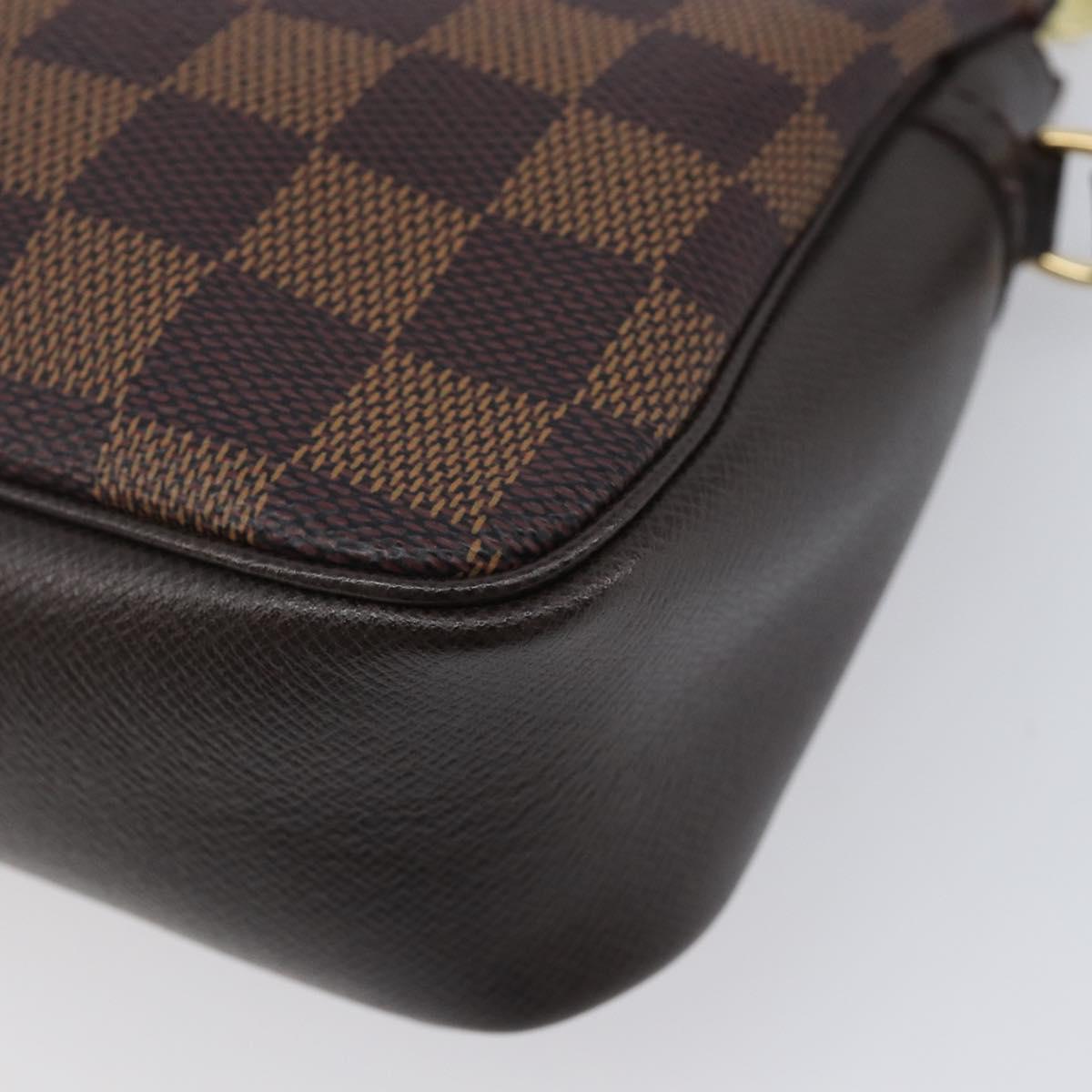 LOUIS VUITTON Damier Ebene Trousse Makeup Pouch N51982 LV Auth ka6980V