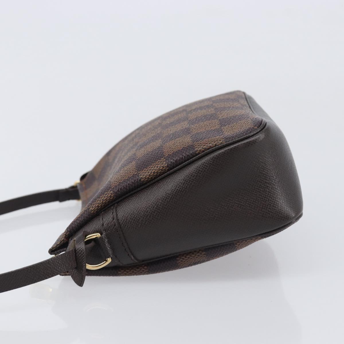 LOUIS VUITTON Damier Ebene Trousse Makeup Pouch N51982 LV Auth ka6980V