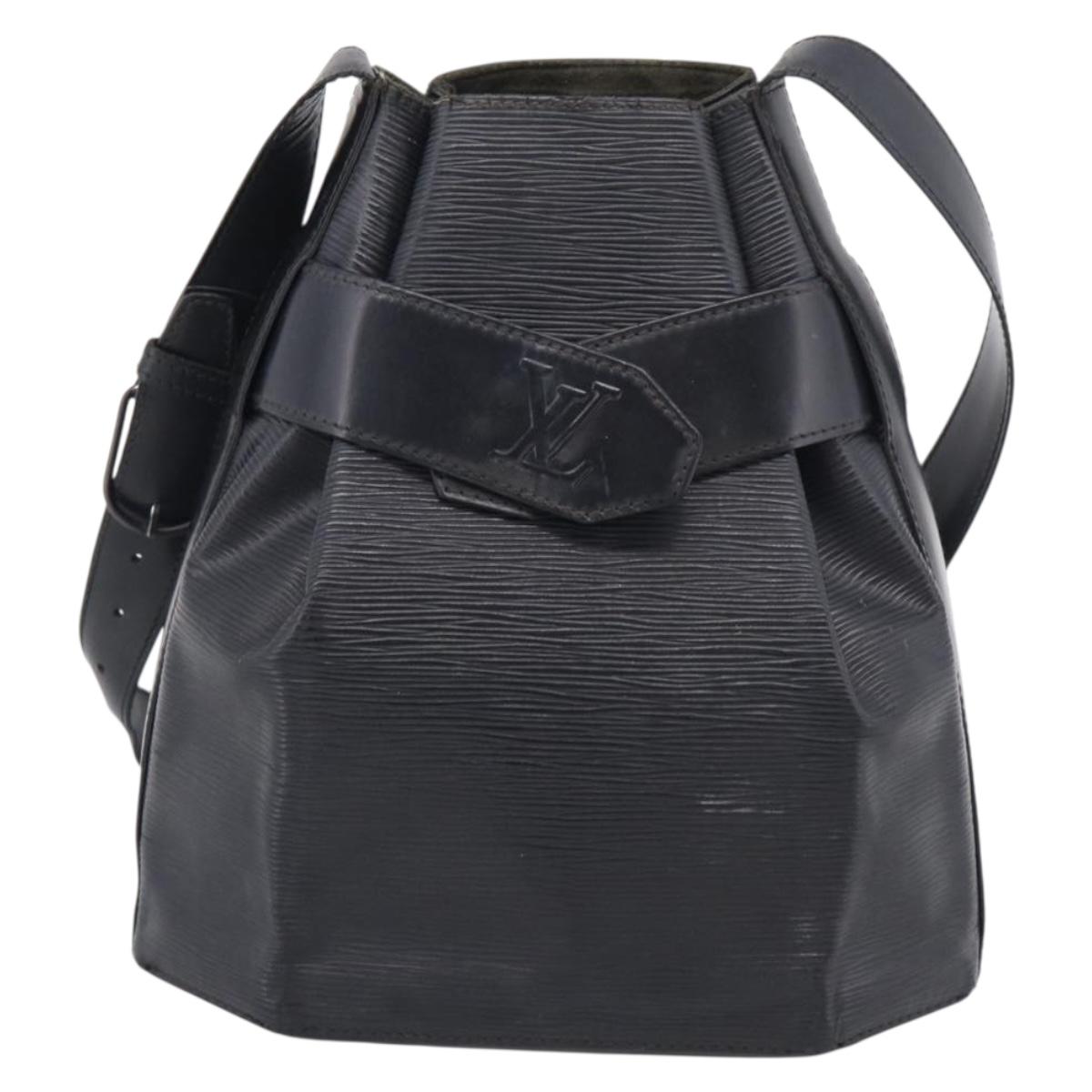 LOUIS VUITTON Epi Sac Depaule PM Shoulder Bag Black M80157 LV Auth ka6986