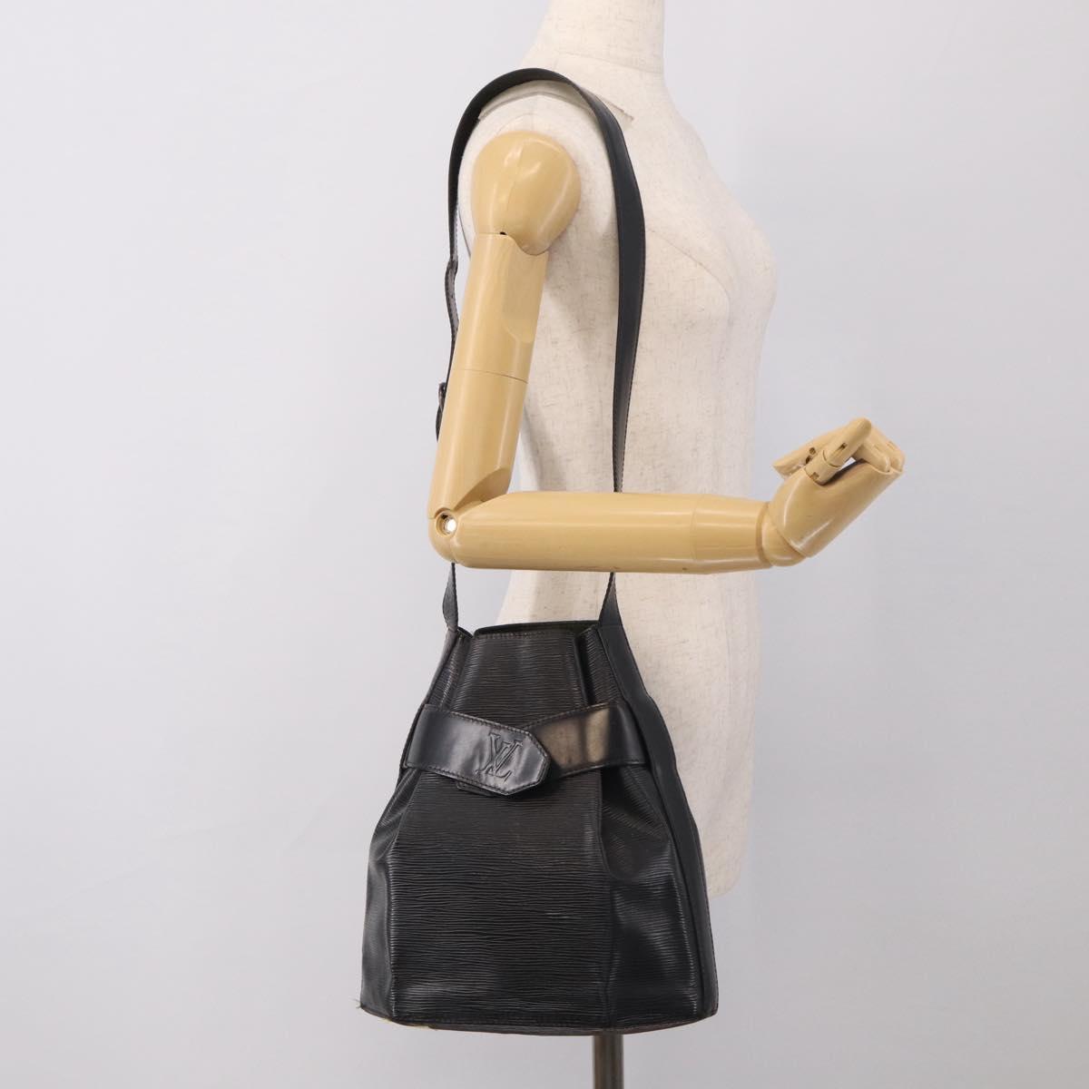 LOUIS VUITTON Epi Sac Depaule PM Shoulder Bag Black M80157 LV Auth ka6986