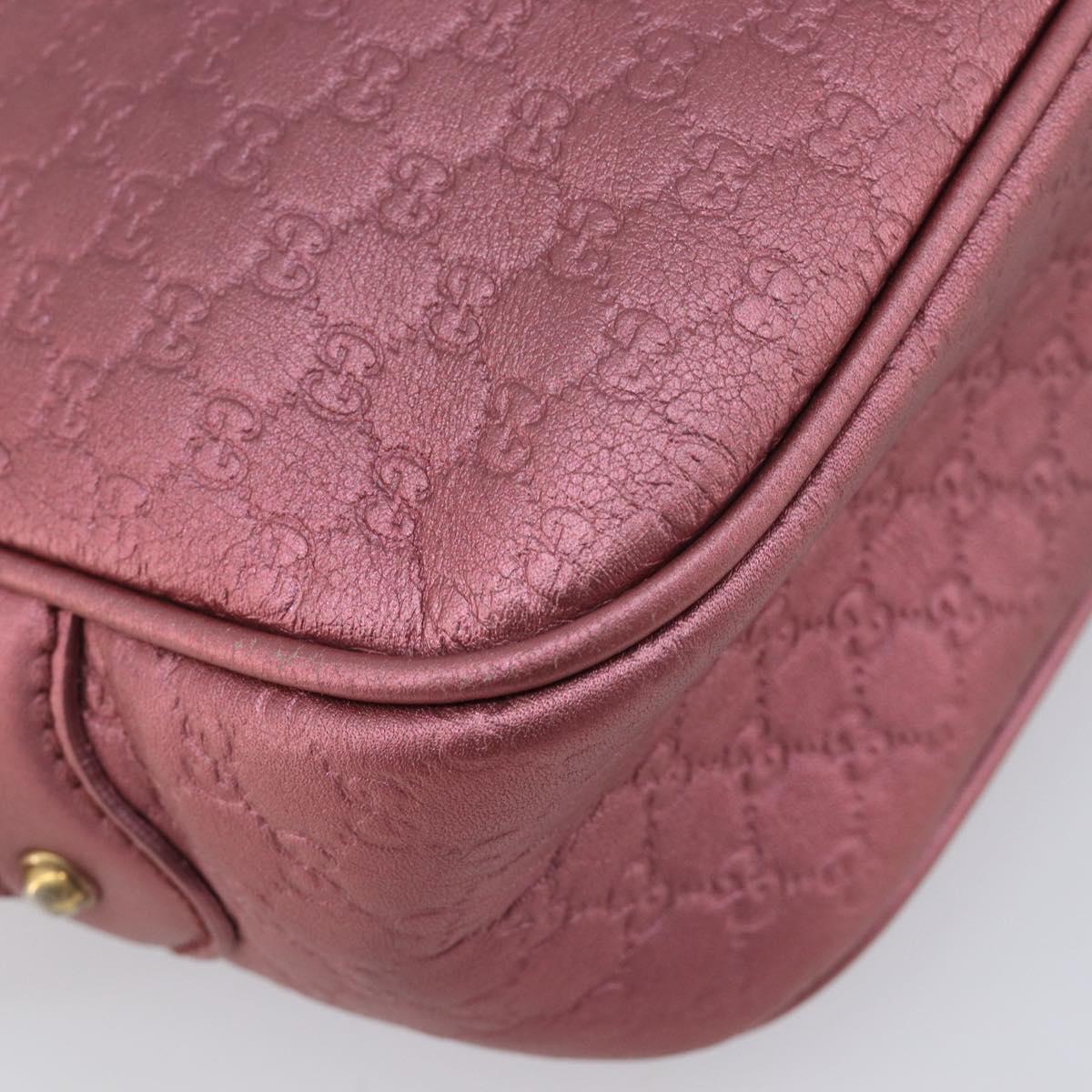 GUCCI Micro GG Canvas Guccissima Bamboo Bag Leather Pink 309538 Auth ka6989A