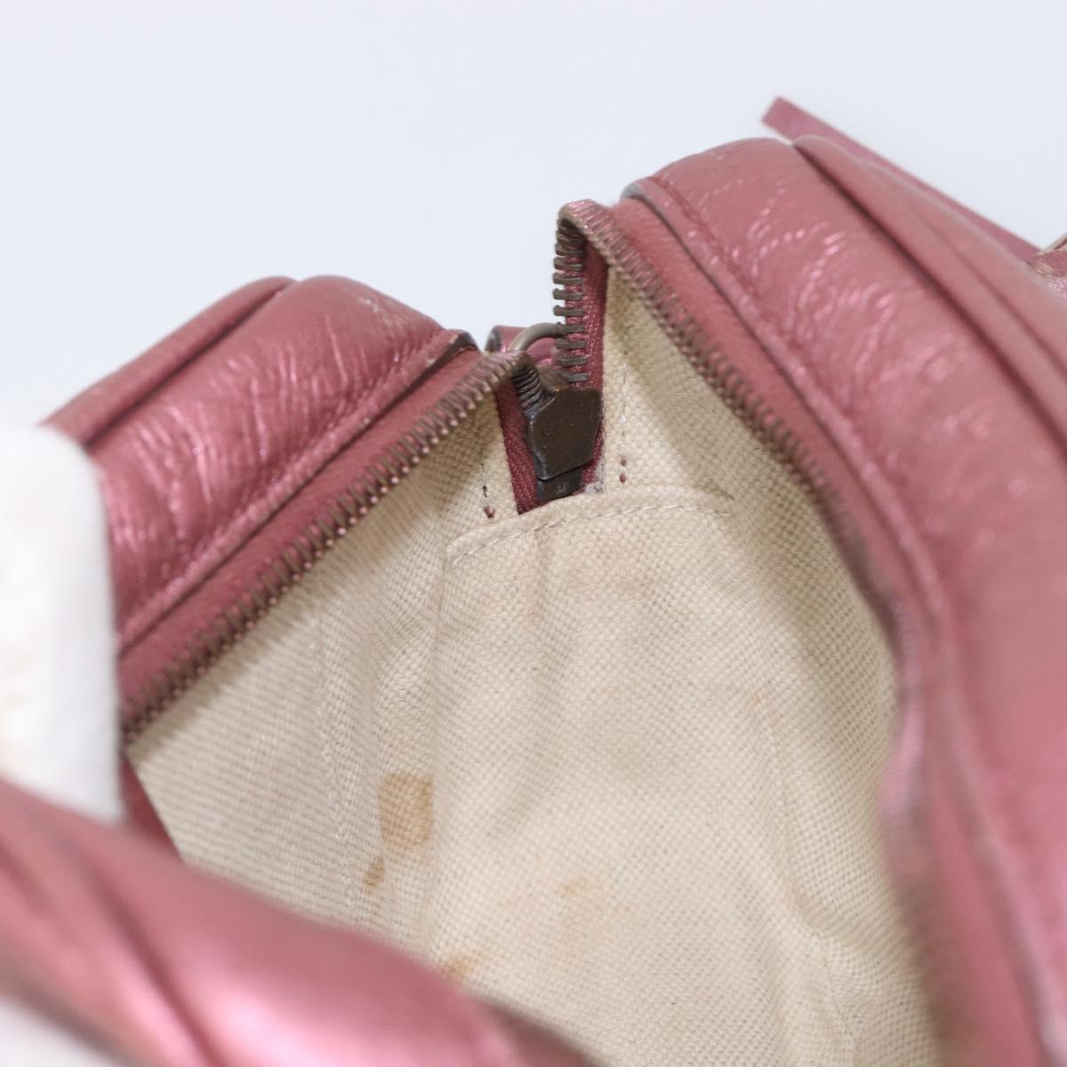 GUCCI Micro GG Canvas Guccissima Bamboo Bag Leather Pink 309538 Auth ka6989A