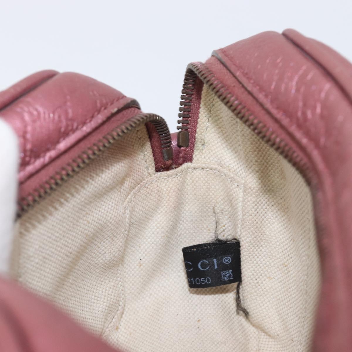 GUCCI Micro GG Canvas Guccissima Bamboo Bag Leather Pink 309538 Auth ka6989A