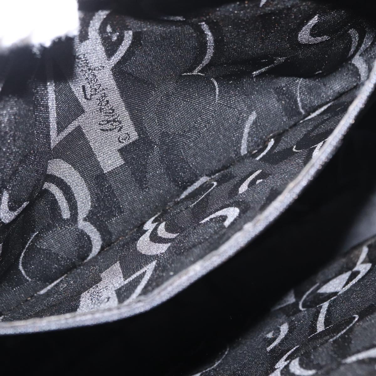 Salvatore Ferragamo Tote Bag Leather Black Gold Auth ka699