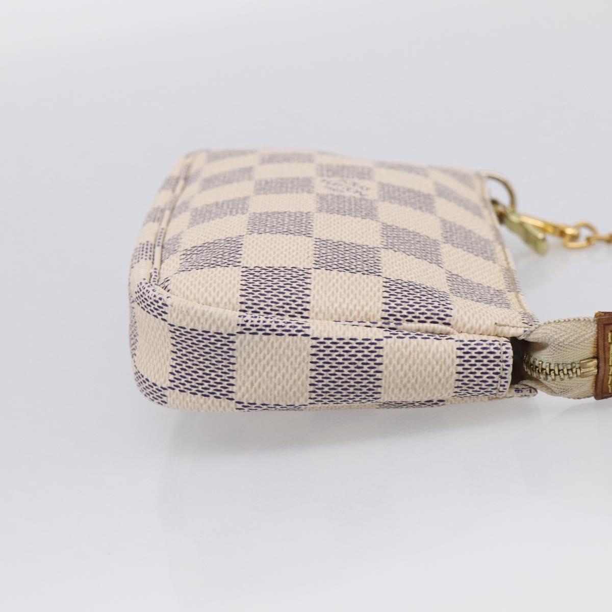 LOUIS VUITTON Damier Azur Mini Pochette Accessoires Pouch N63005 LV Auth ka6992