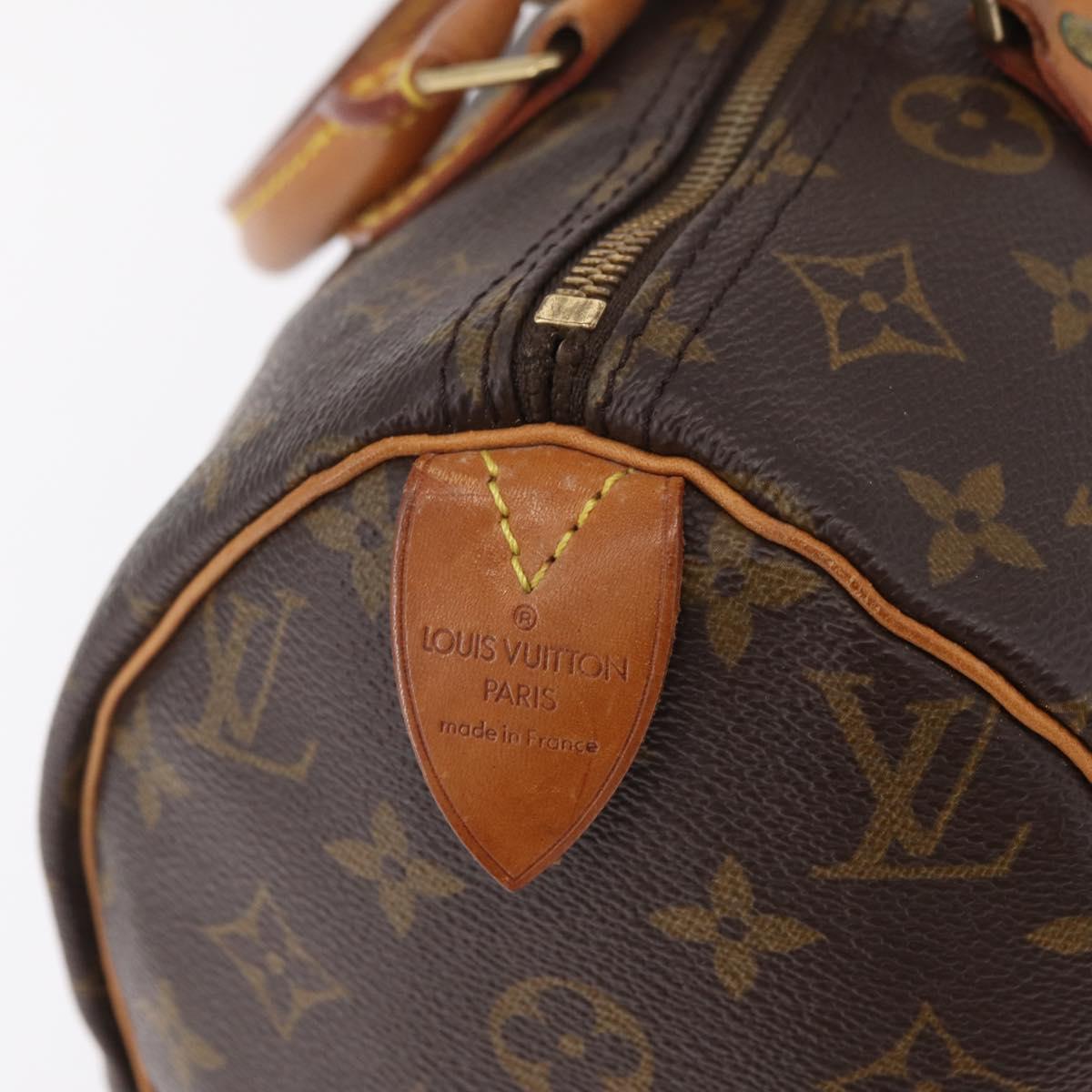LOUIS VUITTON Monogram Speedy 30 Hand Bag M41526 LV Auth ka6994A